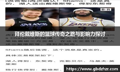 拜伦戴维斯的篮球传奇之路与影响力探讨